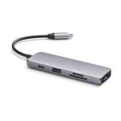 Satechi Aluminum Multiport Pro USB-C Adapter | Ultimate USB-C Docking Station for Versatile Connectivity